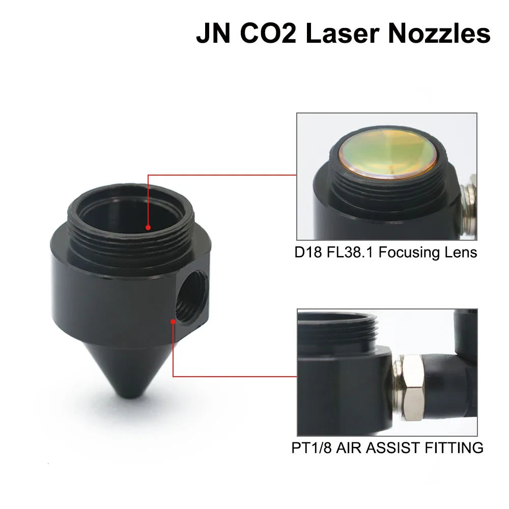 QDLASER CO2 Air Nozzle Diameter 18mm FL38.1mm for Laser head for CO2 laser engraving and cutting machine