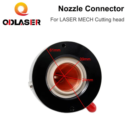 QDLASER Laser Cutting Head Nozzle Connector Dia. 20mm for Lasermech Cutting Head Shielded Tip Sensor