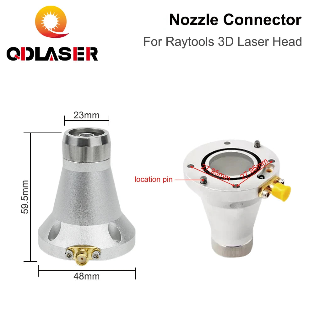 QDLASER 3D Laser Nozzle Connector F150 F200 Laser Ceramic Sensor Part for Raytools 3D Laser Cutting Head