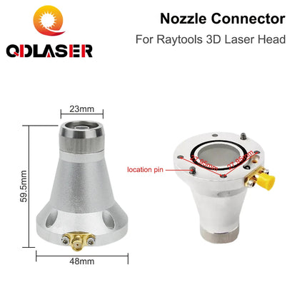 QDLASER 3D Laser Nozzle Connector F150 F200 Laser Ceramic Sensor Part for Raytools 3D Laser Cutting Head