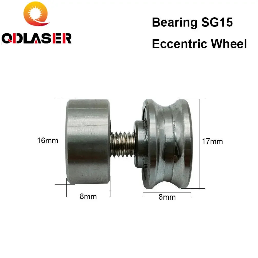 High Speed Pulley Groove Bearing Eccentric Wheel Bearings SG15 Groove Ball Bearings for CO2 Laser Engraving Cutting Machine