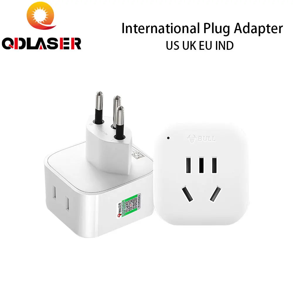 QDLASER High Quality Practical Universal US UK EU IND IT CN CH RSA Power Adapter Travel Plug Converter 2 Flat Pin