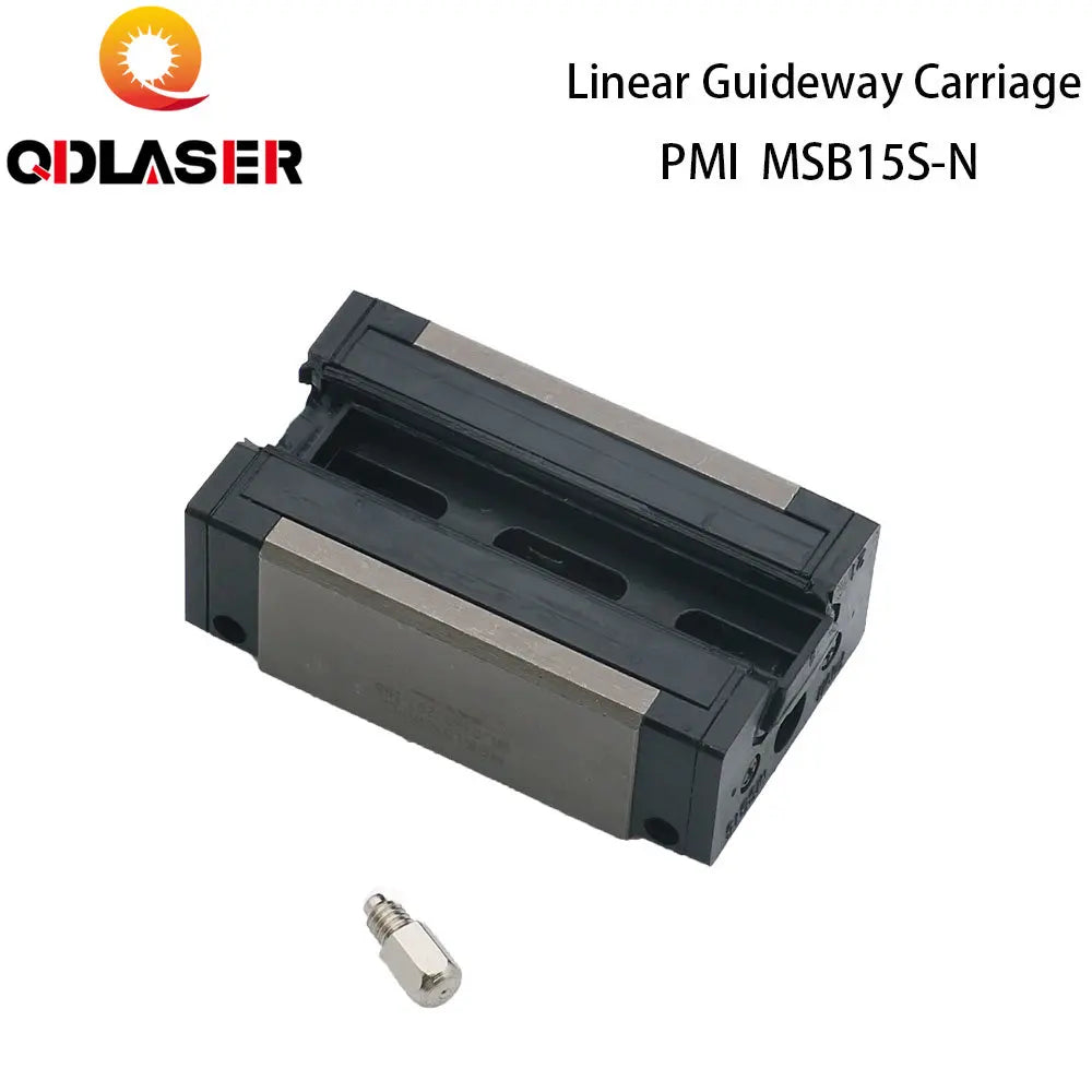 QDLASER Taiwan PMI Linear Guideway Carriage Block MSB15S-N for CO2 Laser Engraving Cutting Machine