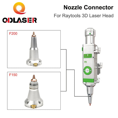 QDLASER 3D Laser Nozzle Connector F150 F200 Laser Ceramic Sensor Part for Raytools 3D Laser Cutting Head