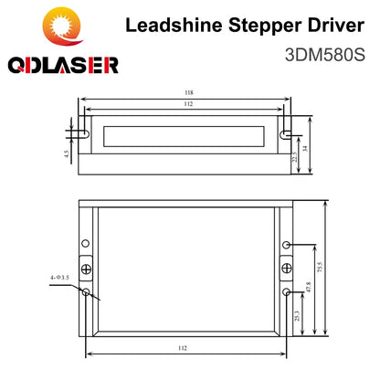 QDLASER Leadshine Stepper Motor Driver 3DM580 3 Phase 18-50VDC 1.0-8.0A Upgrade 3DM580 for CO2 Laser Cutting Engraving Machine