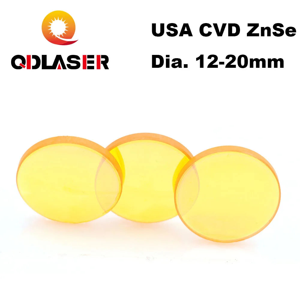 CO2 Focus Lens USA CVD ZnSe Dia 12 15 18 19.05 20 FL 25.4 38.1 50.8 63.5 76.2 101.6 127mm for Laser Engraving Cutting Machine