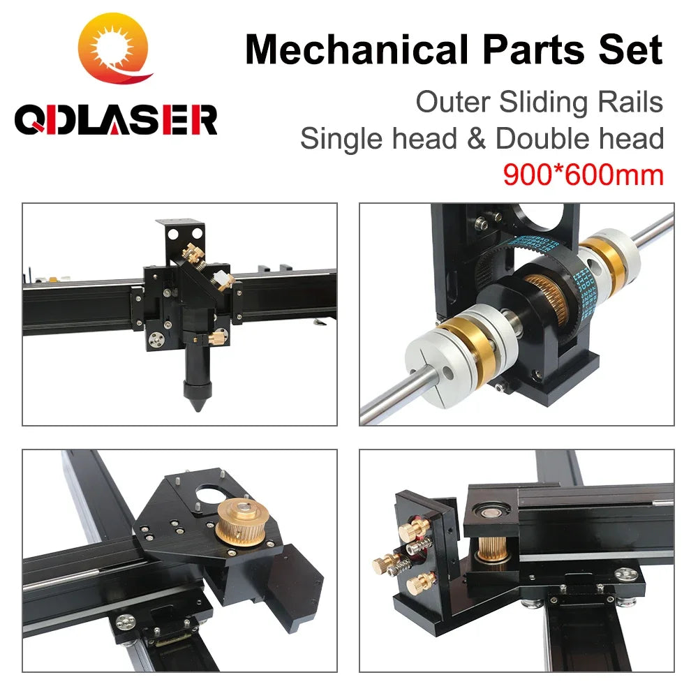 QDLASER Mechanical Laser External Slide Kits 900mm*600mm DIY CO2 Laser 9060 For CO2 Laser Engraving Cutting Machine