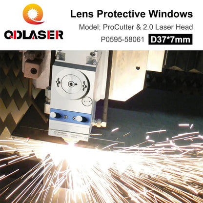 PRECITEC Lens Protective Windows D37x7 P0595-58601 Original Lenses for Fiber Laser ProCutter /2.0 Head 30KW Optical Silica Glass