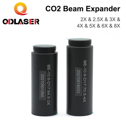 QDLASER CO2 Laser Beam Expander 10600nm 2X 2.5X 3X 4X 5X 6X 7X 8X 10X Galvanometer Laser Marking Lenses Optics Beam Expand