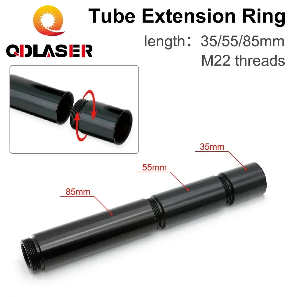 QDLASER CO2 Extension Tube Extension Ring Suit Laser head O.D.24mm Lens Tube for CO2 Laser Cutting & engraving Machine