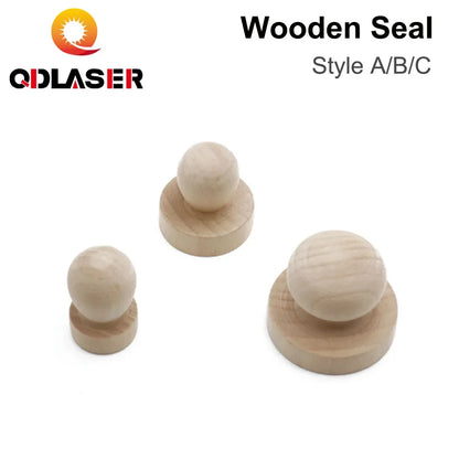 QDLASER Wooden Seal Laser Engraving DIY Material Wooden Seal 50x40/38x40/25x40mm ForLaser Engraving Machine DIY Gift Accessories