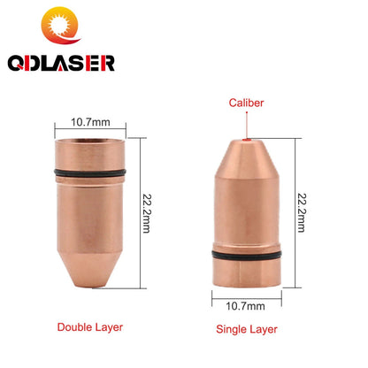 QDLASER Bullet Laser Nozzle Single/Double Layer Caliber 0.8 - 4.0 For CINCINNATI Lasermech Fiber Laser Cutting Machine 1064nm