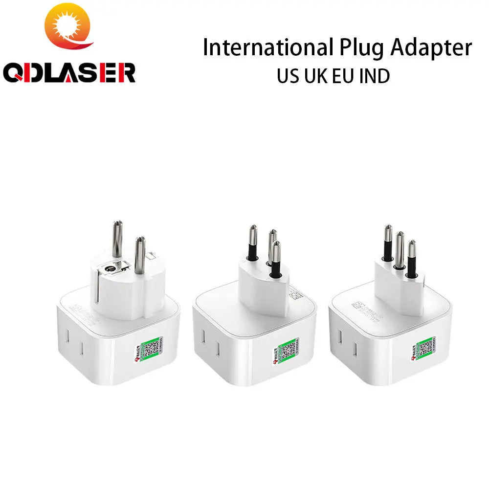 QDLASER High Quality Practical Universal US UK EU IND IT CN CH RSA Power Adapter Travel Plug Converter 2 Flat Pin