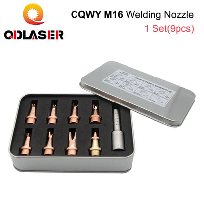 M16 Welding Nozzle Set for Welding Fixed Scale Tube Torch Hand Held WSX CQWY WEIYE Head Fiber Machine Parts Nozzle Connector Kit