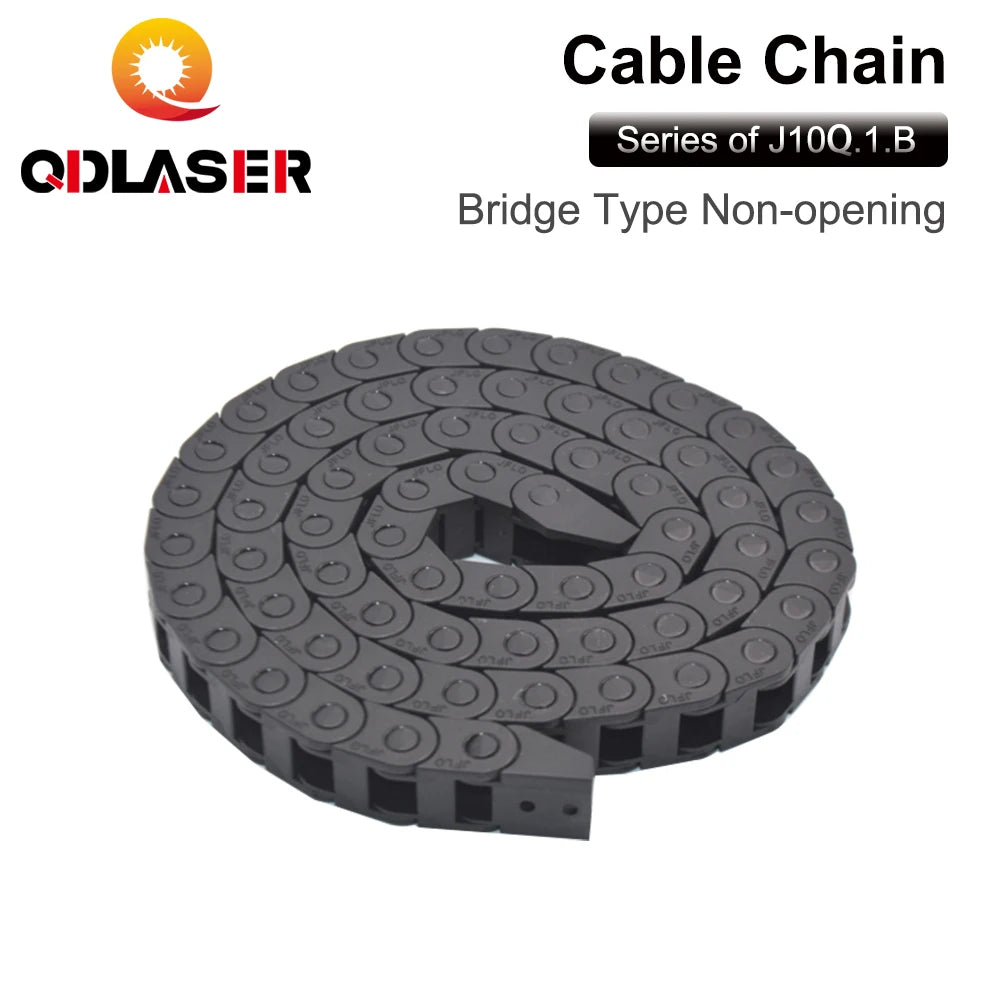 QDLASER Transmission cable chain 10*10 10*15 10*20 mm 1M Non Snap-Open Plastic Towline Transmission Drag Chain Machine