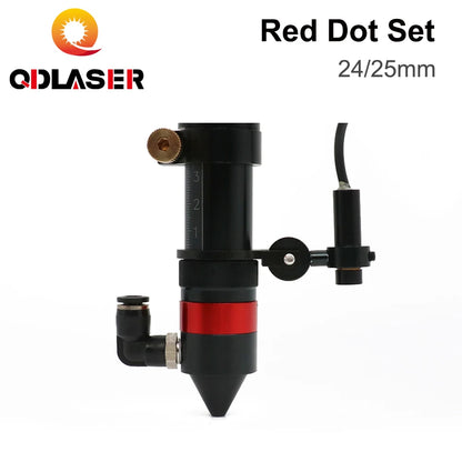 QDLASER Red Dot Set Diode Module Red Dot Device Positioning 24/25mm DC 5V for DIY Co2 Laser Engraving Cutting Head