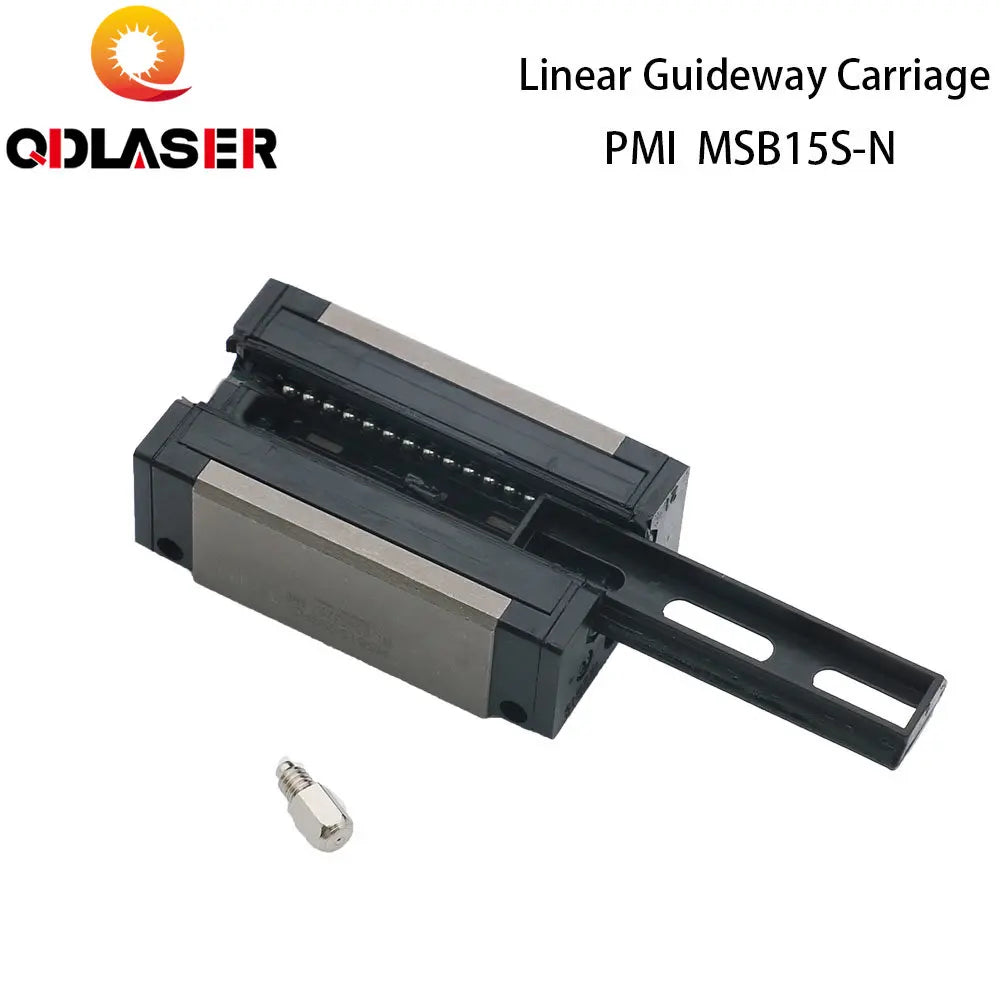 QDLASER Taiwan PMI Linear Guideway Carriage Block MSB15S-N for CO2 Laser Engraving Cutting Machine