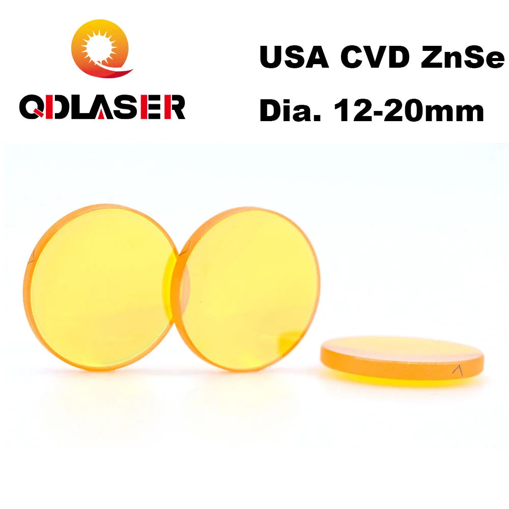 CO2 Focus Lens USA CVD ZnSe Dia 12 15 18 19.05 20 FL 25.4 38.1 50.8 63.5 76.2 101.6 127mm for Laser Engraving Cutting Machine