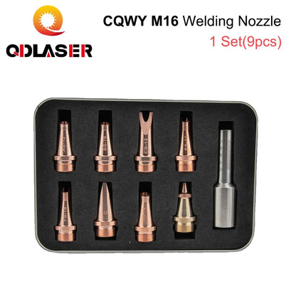 M16 Welding Nozzle Set for Welding Fixed Scale Tube Torch Hand Held WSX CQWY WEIYE Head Fiber Machine Parts Nozzle Connector Kit