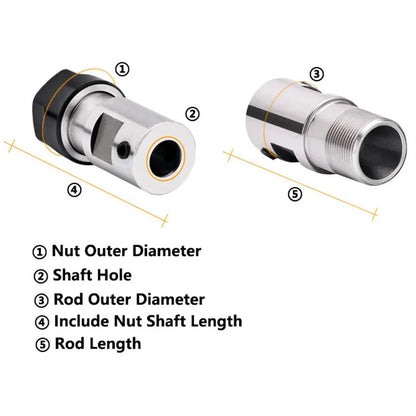 QDLASER ER20 Collet Chuck Holder 8 10 12 14 16mm for CNC Milling Boring Grinding Motor Shaft Extension