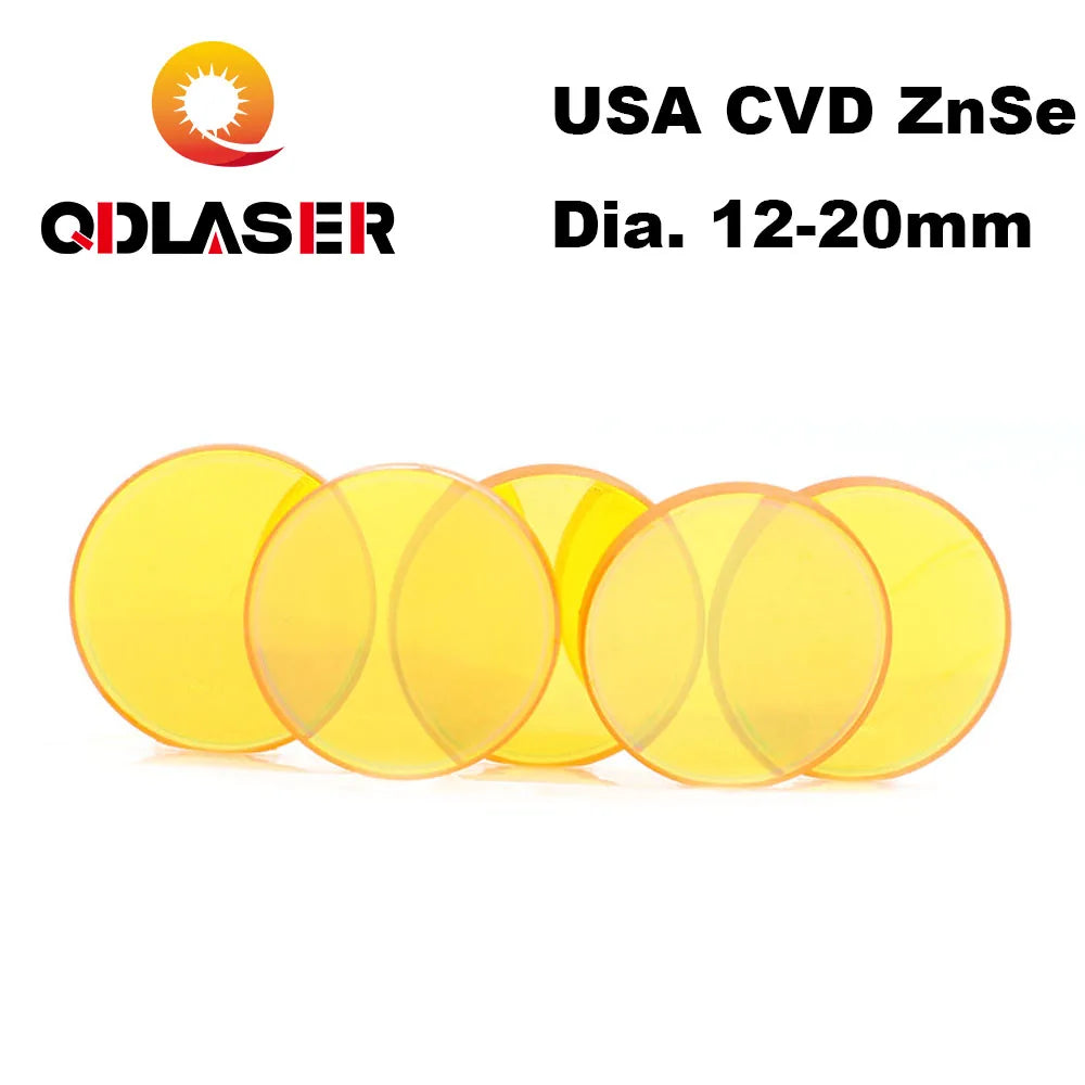 CO2 Focus Lens USA CVD ZnSe Dia 12 15 18 19.05 20 FL 25.4 38.1 50.8 63.5 76.2 101.6 127mm for Laser Engraving Cutting Machine