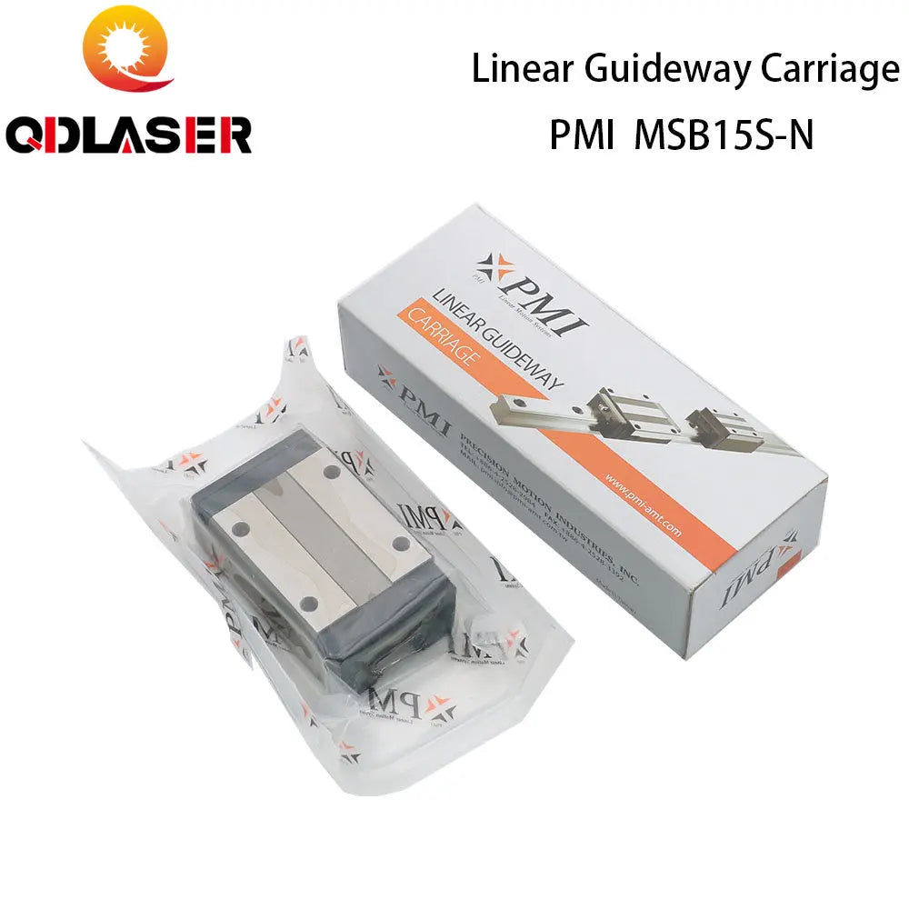QDLASER Taiwan PMI Linear Guideway Carriage Block MSB15S-N for CO2 Laser Engraving Cutting Machine