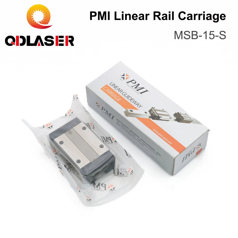 QDLASER CO2 Laser Cutting Machine Metal Parts High Quality PMI Linear Guideway Slider for CO2 Laser Engraving Cutting Machine