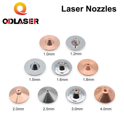QDLASER Laser Nozzles Single Double Layer Dia.28mm Caliber 0.8 - 4.0 for FIBER Laser Cutting Head