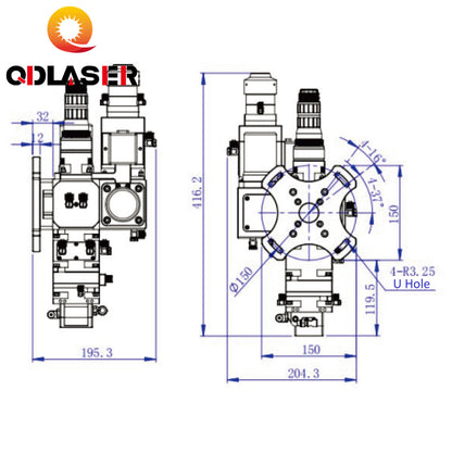 QDLASER 2000W--6000W WSX Laser Transmission Wobble Welding Head ND60