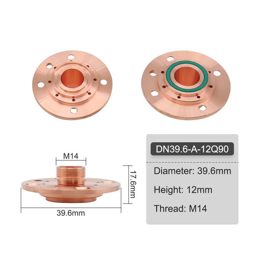 QDLASER G Type Fiber Laser DN-2 End Connector Height 12mm/17.6mm Thread M14 Diameter 39.6mm Q90 For Fiber Laser Cutting Machine