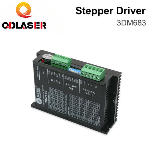 QDLASER Leadshine 3DM683 3 Phase Stepper Motor Driver 20-60 VDC Input Voltage and Max 8.3A Output Current Stepper Drive
