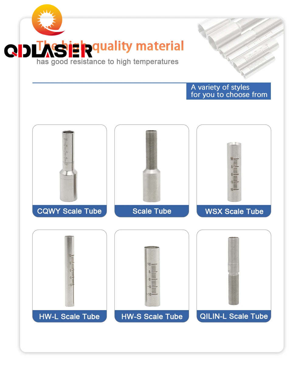 Handheld Laser Welding Nozzle Connector Fixed Scale Tube for WSX CQWY HW QILIN Handheld Welding Head Machine M16 M8 M10 Thread