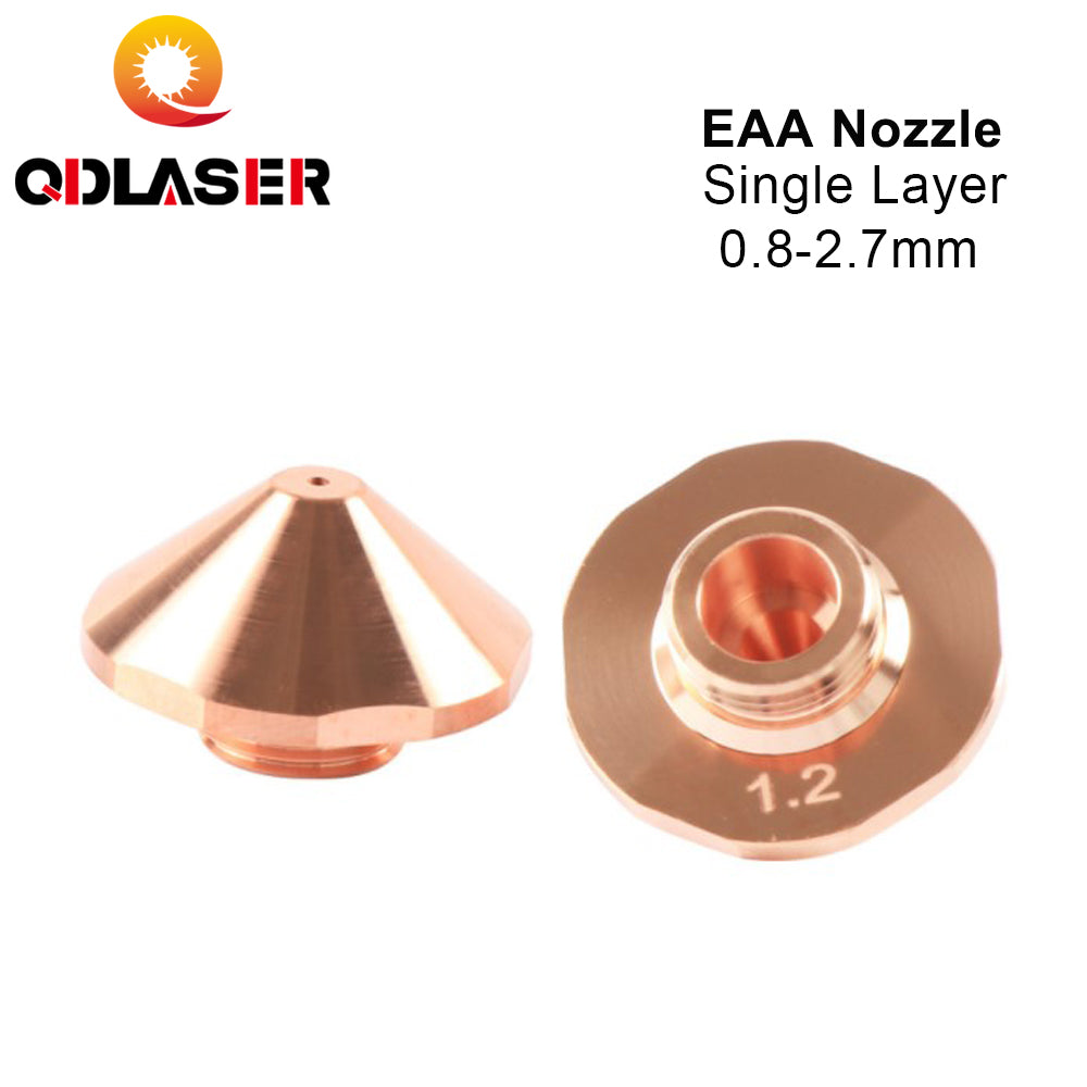 QDLASER TruLaser EAA Single Layer Nozzle 0.8-2.7mm Laser Nozzle Dia.25 H15.5 M12mm for TruMatic Fiber Laser Cutting Machine