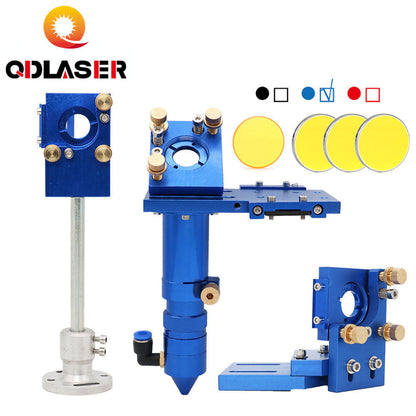 QDLASER  E Series Co2 Laser Head Set 20mm Reflect Mount with Focus Len Mirrors for Laser Engraver and Cutting Machine Parts
