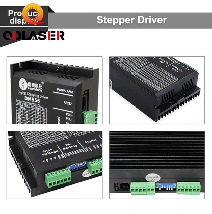 QDLASER Leadshine DM856 2 Phase Stepper Driver 20-80VAC 0.5-5.6A 7-16mA