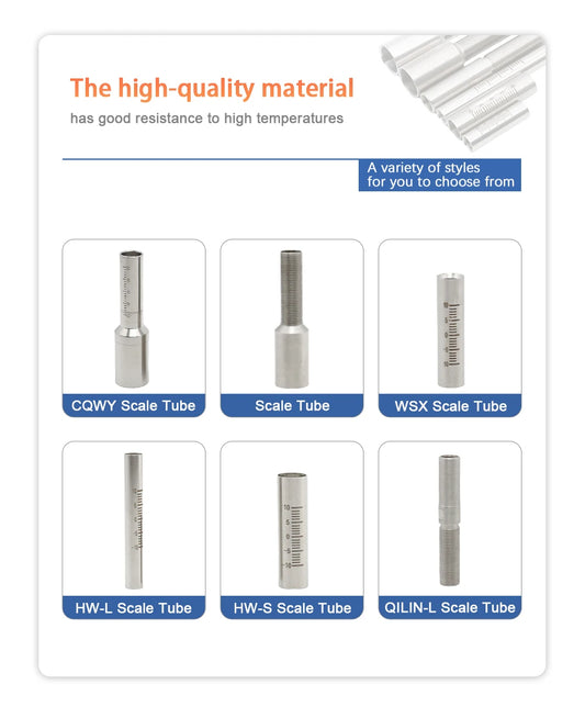 Handheld Laser Welding Nozzle Connector Fixed Scale Tube for WSX CQWY HW QILIN Handheld Welding Head Machine M16 M8 M10 Thread