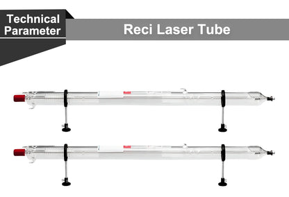 QDLASER Reci W1/T1 75W-90W CO2 Laser Tube Diameter W1 80mm/ T1 65mm for Co2 Laser Engraving and Cutting Machine S1 Z1
