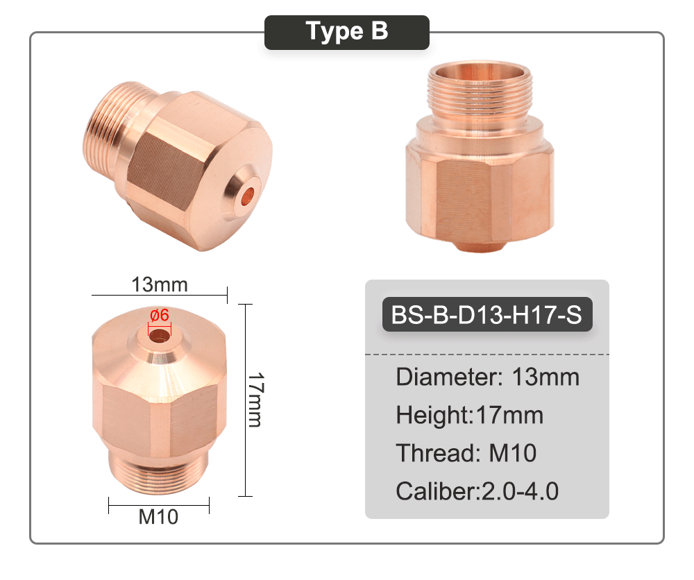QDLASER HK08 HK10 HK12 HK15 HK17 HK20 HK25 HK30 Laser Nozzles for OEM Fiber Laser Cutting Machine