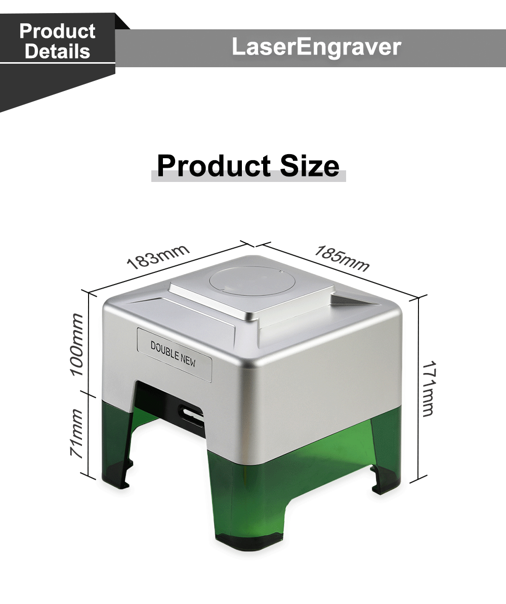 QDLASER MINI Laser Engraver 5000mw Fast Mini Logo Mark Printer CNC DIY Laser Engraving Machine Cutter Woodworking Wood Plastic