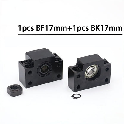 QDLASER BK17 BF17 Ballscrew End Supports Set Fixed Side for Ballscrew Liner Guides Machine CNC Parts holder