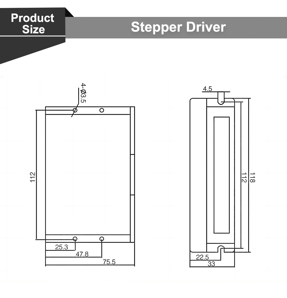 QDLASER Leadshine DM856 2 Phase Stepper Driver 20-80VAC 0.5-5.6A 7-16mA