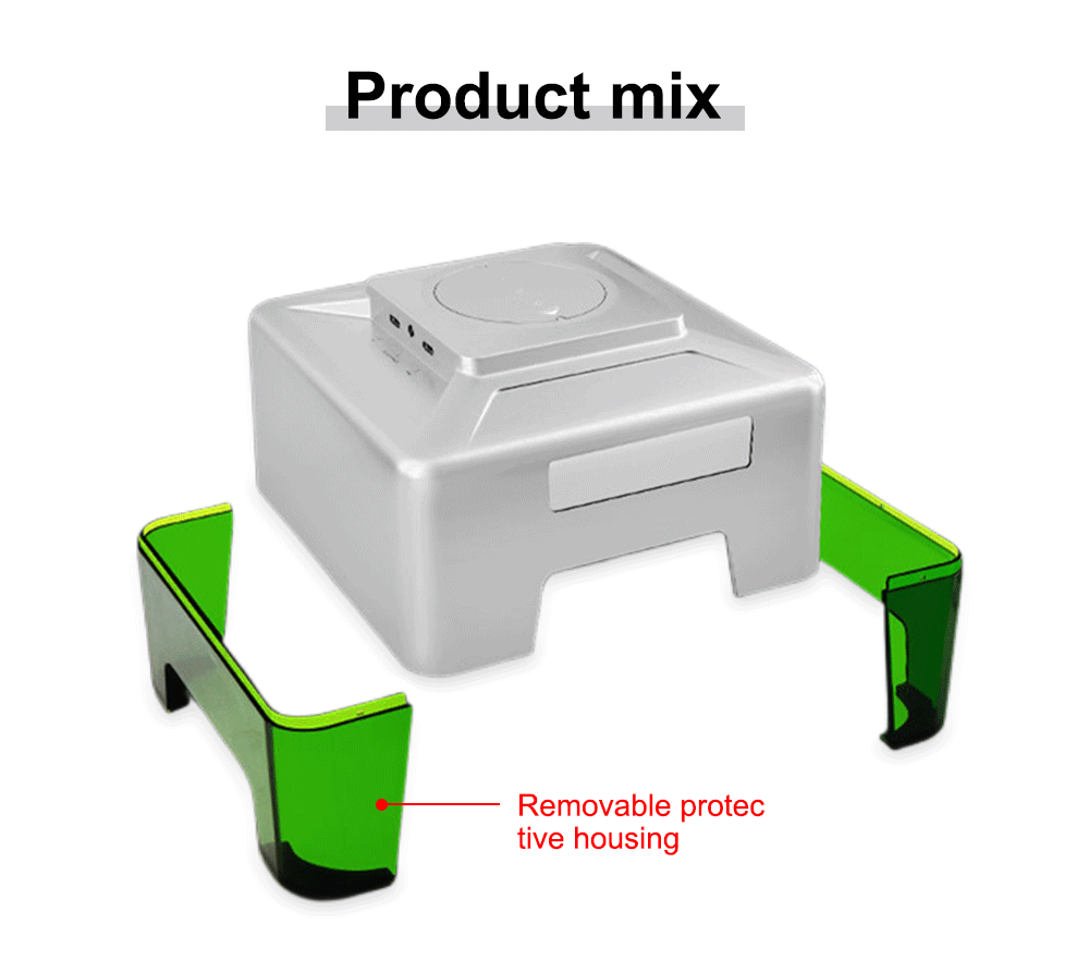 QDLASER MINI Laser Engraver 5000mw Fast Mini Logo Mark Printer CNC DIY Laser Engraving Machine Cutter Woodworking Wood Plastic