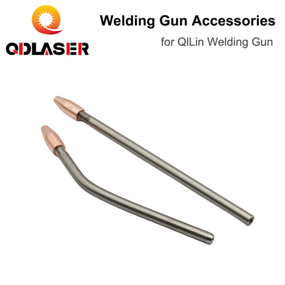 QDLASER Laser Handheld Torch Parts Wire Feed Nozzle Streight Tube Feeding Elbow for Qilin V8 Laser Welding Gun Accessories