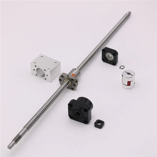 SFU1204 Ball Screw Set L350mm SFU1204 Ballnut Nut Housing FK10 FF10Fixed Floated End Support Plum Coupling for CNC Machine Parts