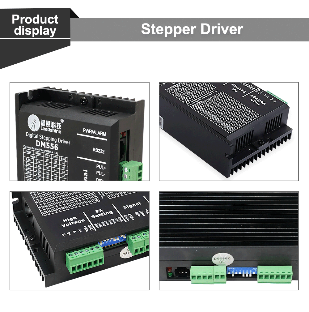 QDLASER Leadshine DM856 2 Phase Stepper Driver 20-80VAC 0.5-5.6A 7-16mA