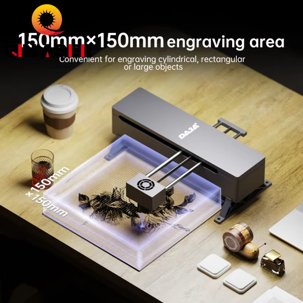 Laser Engraving Machine DAJA DJ7 Portable Mini Laser Engraving Machine Home Metal Glass Wood Veneer Bamboo MDF Stone Logo DXF