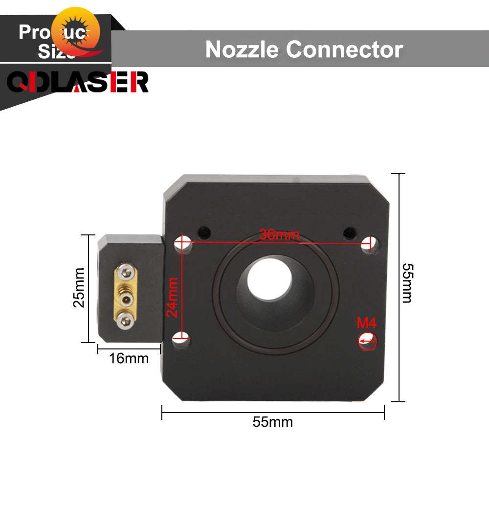 QDLASER BT230 Laser Head Nozzle Connector Nozzle Holder Connector for Raytools BT230-A Fiber Laser Cutting Head