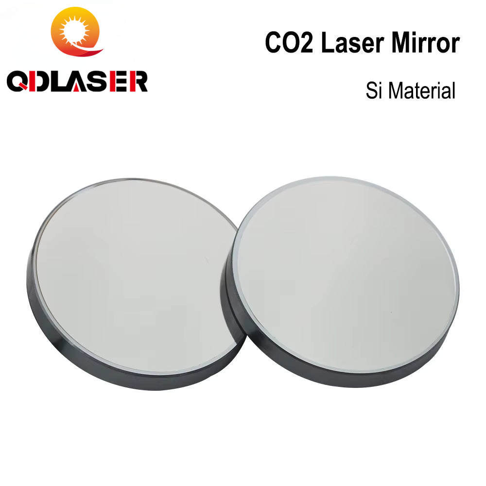 QDLASER 3pcs Co2 Laser Si reflective Mirrors 25mm for Laser Engraver Gold-Plated Silicon Reflector Lenses