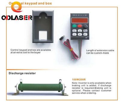 QDLASER 220v 7.5kw VFD Variable Frequency Drive Inverter / VFD 3HP Input 3HP Output CNC spindle Driver spindle speed control