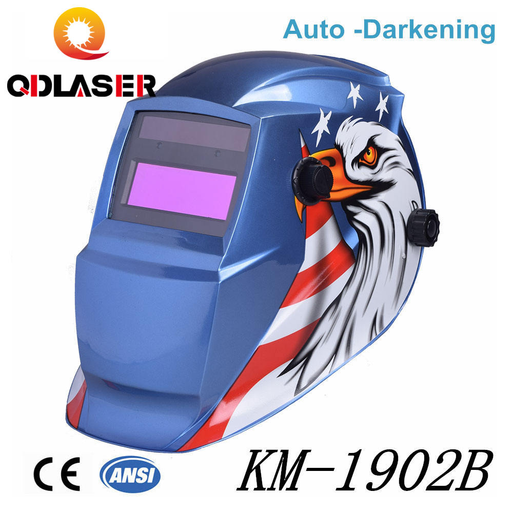 QDLASER Solar Auto Darkening Welding Helmet Arc Tig Mig Grinding Eagle Welding &amp;amp Soldering Supplies